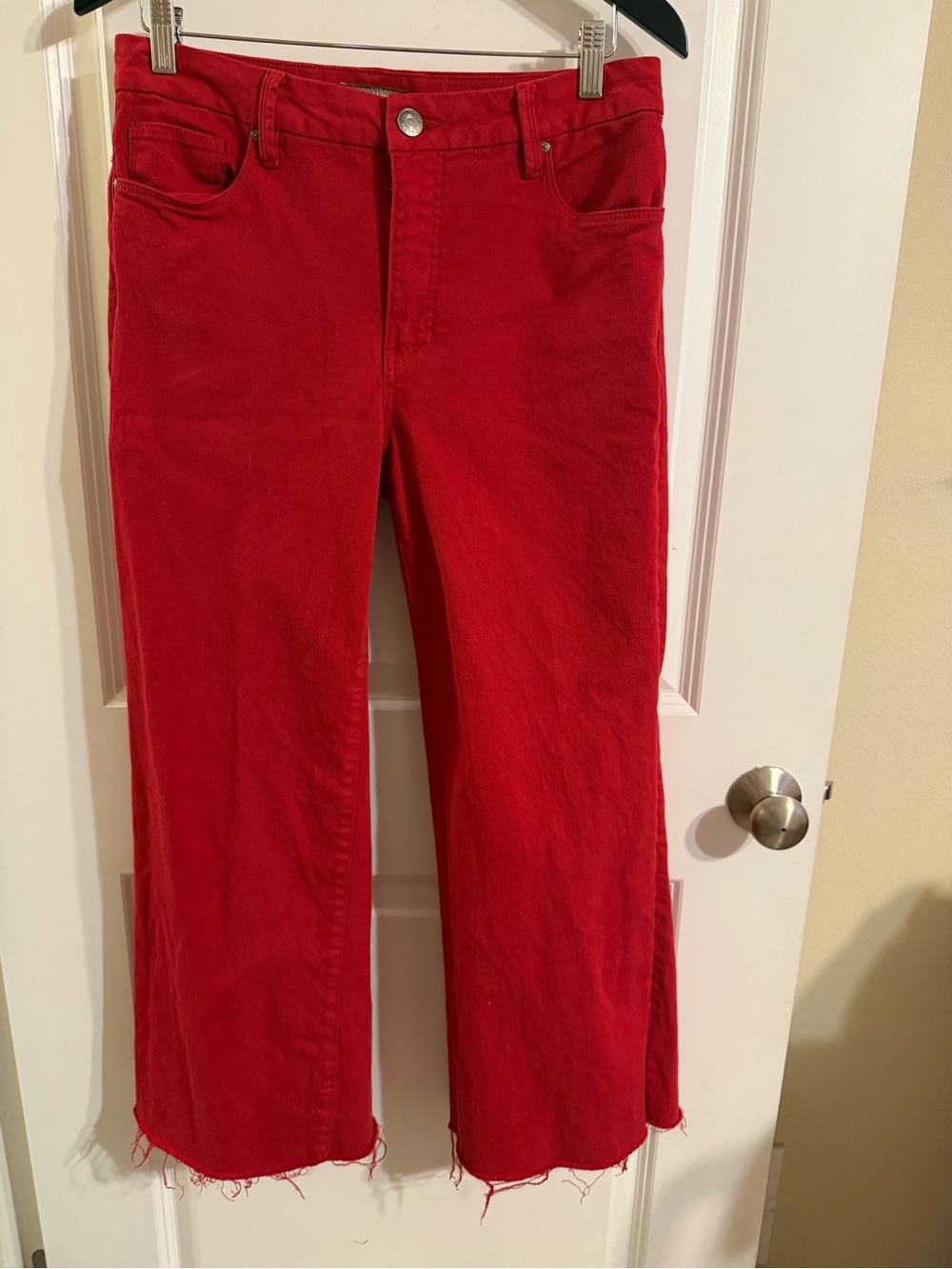 Kut from the Kloth Red Meg Wide-Leg Jeans size 6